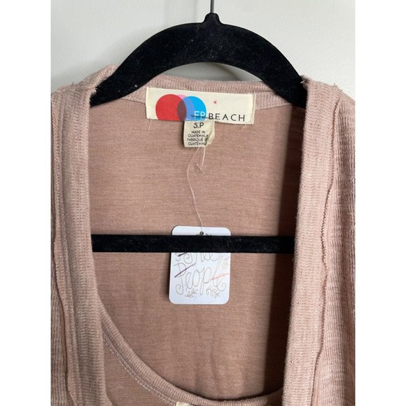 Free People FP Beach Bicoastal Set Taupe Size S Jumpsuit & Duster Cardigan NEW - Picture 9 of 9